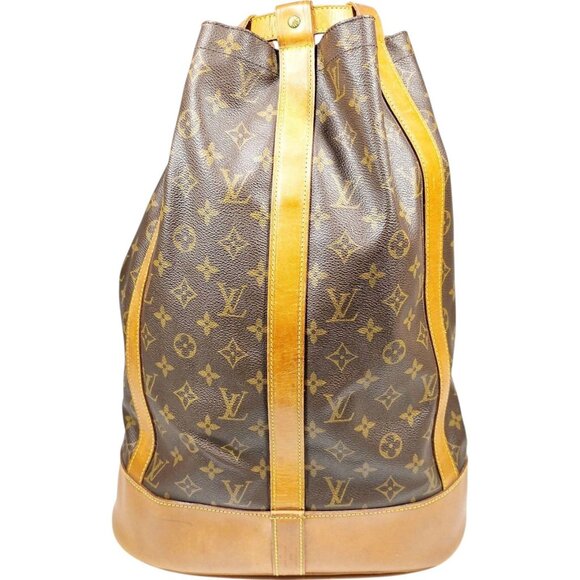 (S6) Authentic Louis Vuitton Shoulder Bag Randonnee GM Brown Monogram Luxury Vin - Picture 1 of 9